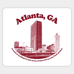 Atlanta, Georgia  // Retro Humor Tourist Design Sticker